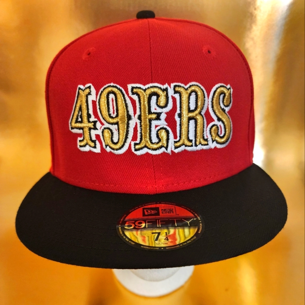 San Francisco 49ers New Era NFL 60th Anniversary Patch Vintage Logo Size 7 1/4